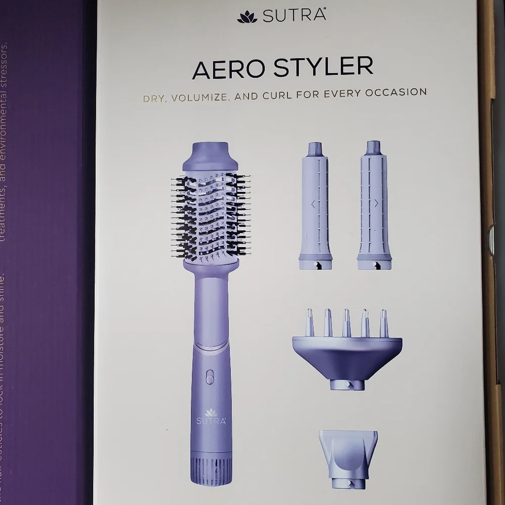 New In Box Sutra Aero Styler & Hair Dryer In Purple / Lavender